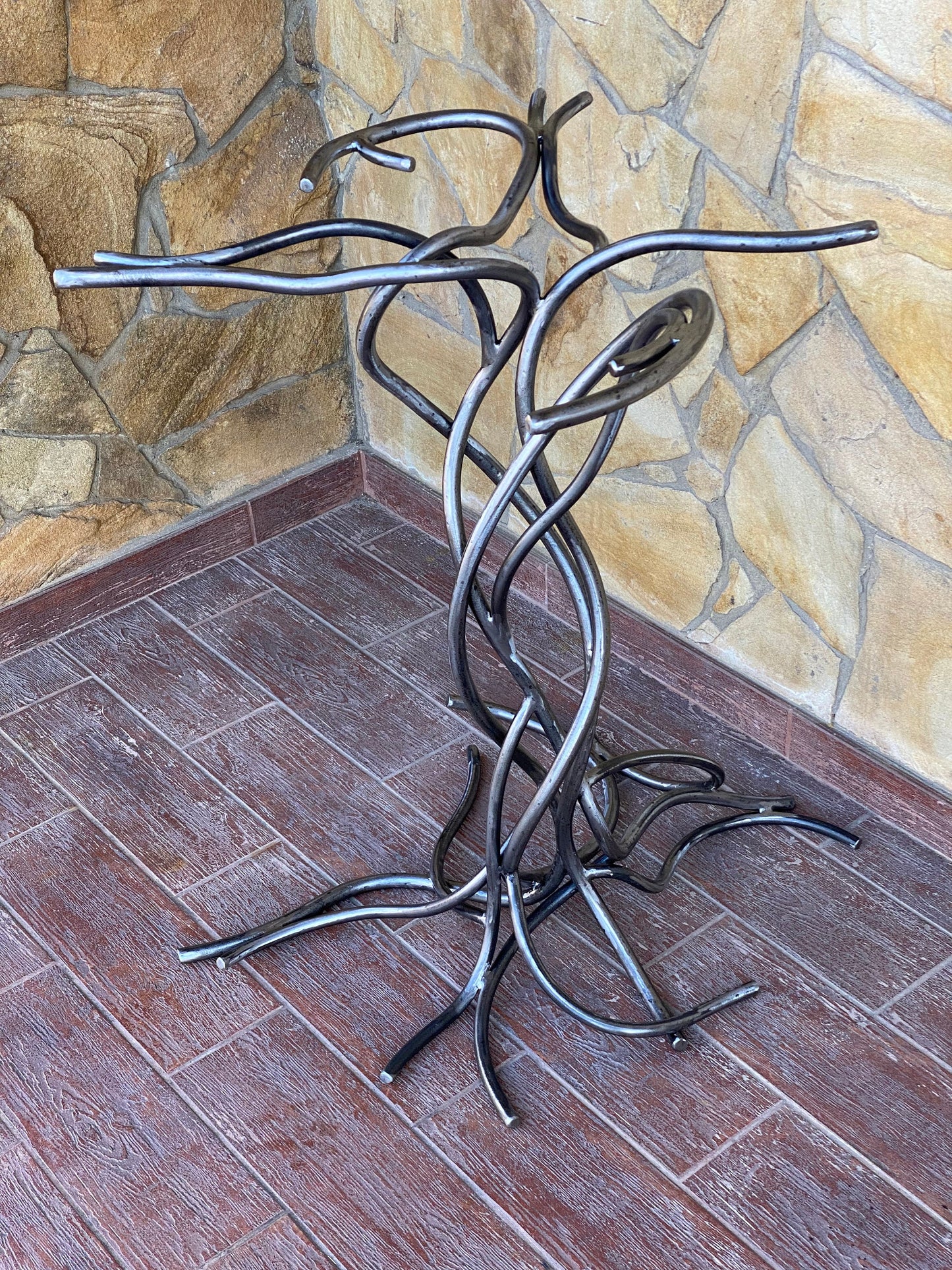 Table leg, tree stump, stump, vines, coffee table, steel gift, blacksmith, anniversary, birthday, Christmas, living room , tree decor, epoxy