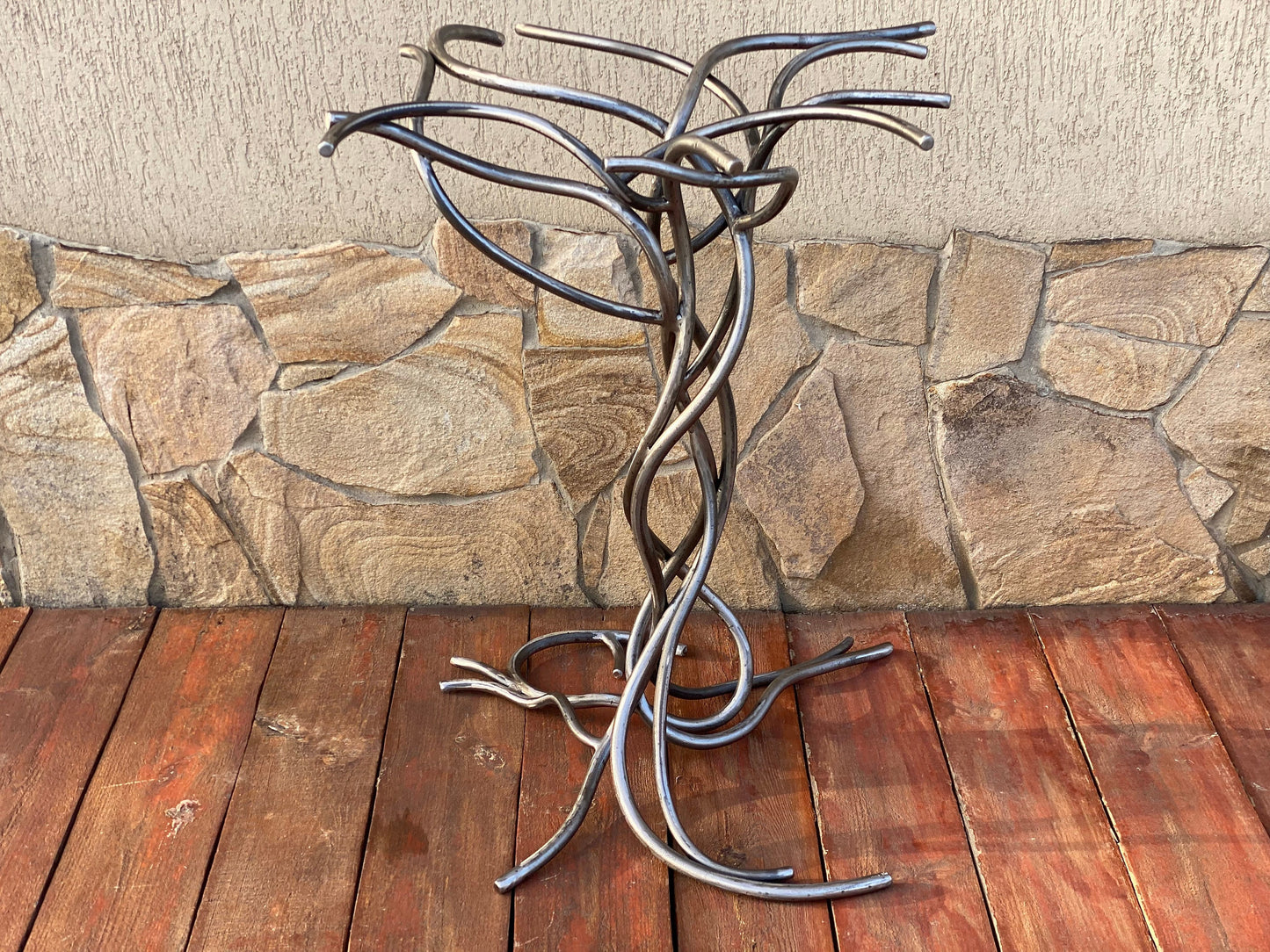 Table leg, tree stump, stump, vines, coffee table, steel gift, blacksmith, anniversary, birthday, Christmas, living room , tree decor, epoxy
