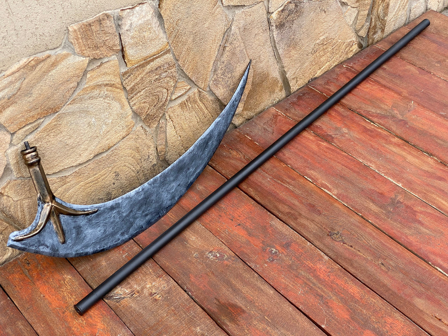 Scythe, iron gift, costume weapon, cosplay, prop, Halloween, gamer gift, cosplay armor, death, soul, dead, birthday, Christmas, mens gift