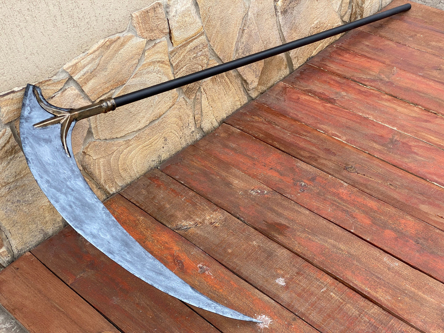 Scythe, iron gift, costume weapon, cosplay, prop, Halloween, gamer gift, cosplay armor, death, soul, dead, birthday, Christmas, mens gift