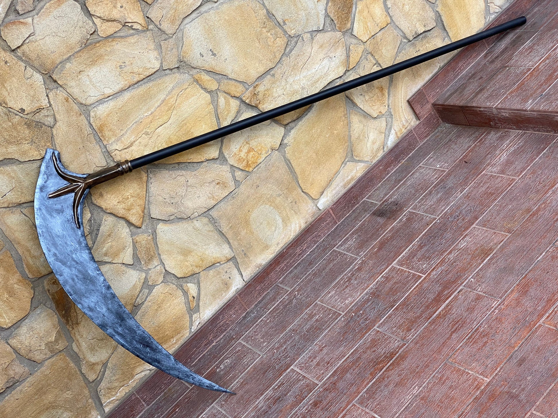 Scythe, iron gift, costume weapon, cosplay, prop, Halloween, gamer gift, cosplay armor, death, soul, dead, birthday, Christmas, mens gift