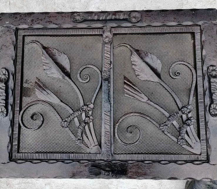 Oven door, furnace door, stove door, fireplace, birthday, Christmas, anniversary, iron gift, iron anniversary, fire poker, fireplace screen