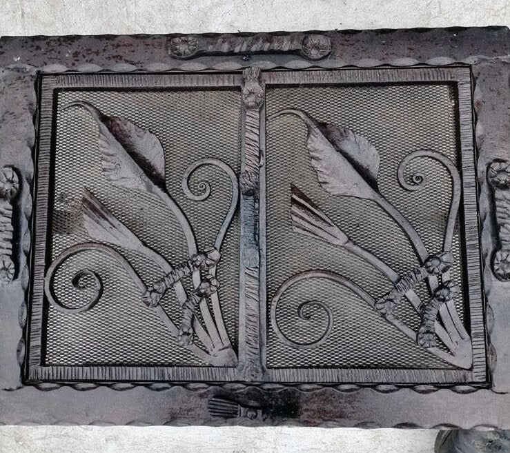 Oven door, furnace door, stove door, fireplace, birthday, Christmas, anniversary, iron gift, iron anniversary, fire poker, fireplace screen