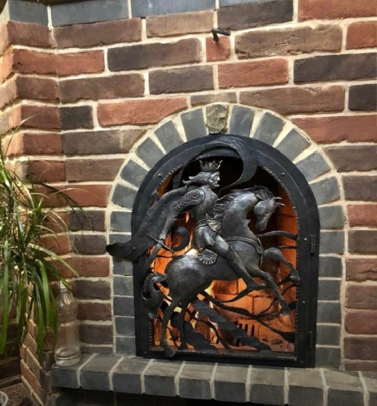 Fireplace door, oven, fireplace screen, fireplace grate, fire poker, fireplace accessory, Christmas gift, fireplace mantle, fireplace