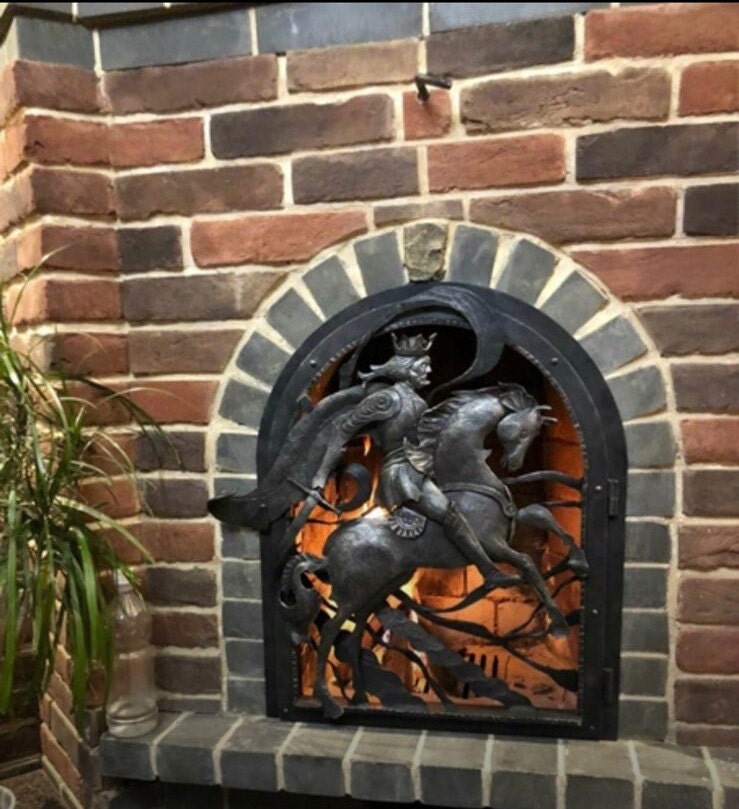 Fireplace door, oven, fireplace screen, fireplace grate, fire poker, fireplace accessory, Christmas gift, fireplace mantle, fireplace