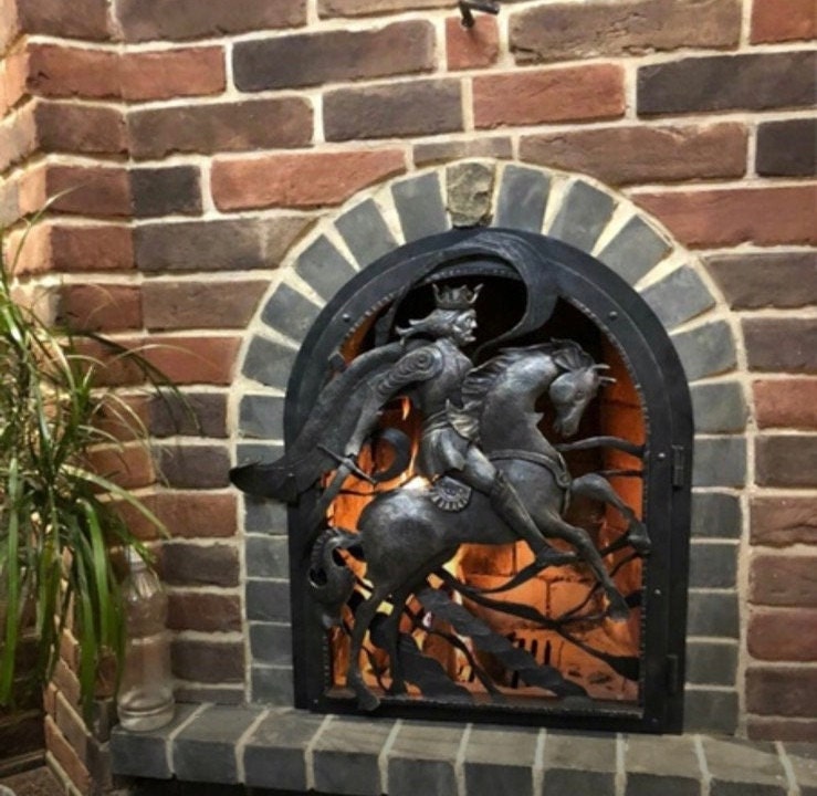 Fireplace door, oven, fireplace screen, fireplace grate, fire poker, fireplace accessory, Christmas gift, fireplace mantle, fireplace