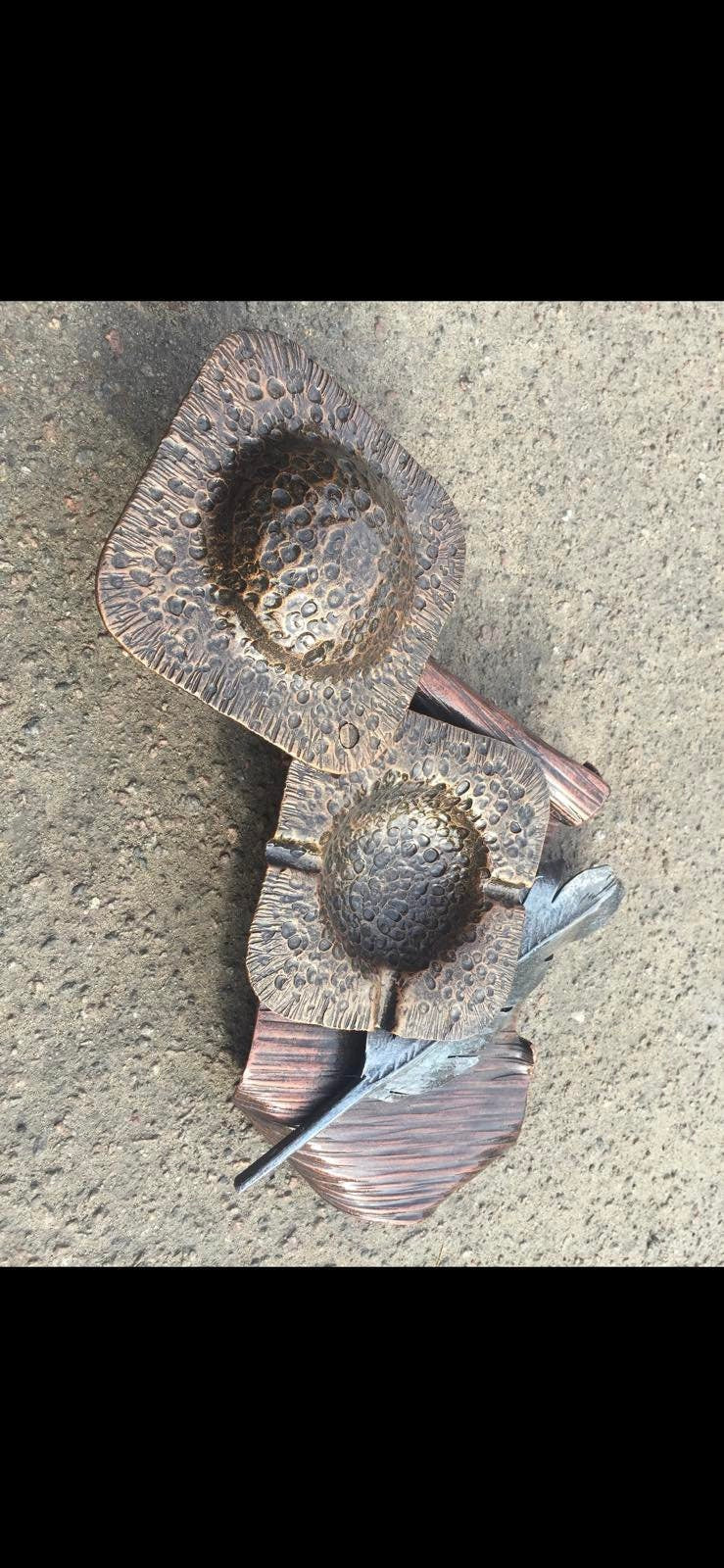 Ashtray, 11th anniversary, ash tray, iron gift, groomsmen gift, cigar holder, gift for smoker, mens gift, anniversary, smoker art, wedding