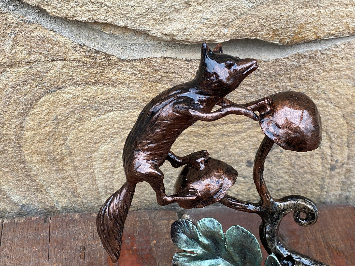 Door pull, fox, door handle, door, oak, acorn, forest, wild nature, Christmas, animal, mushroom, anniversary, iron gift, steel gift, mother