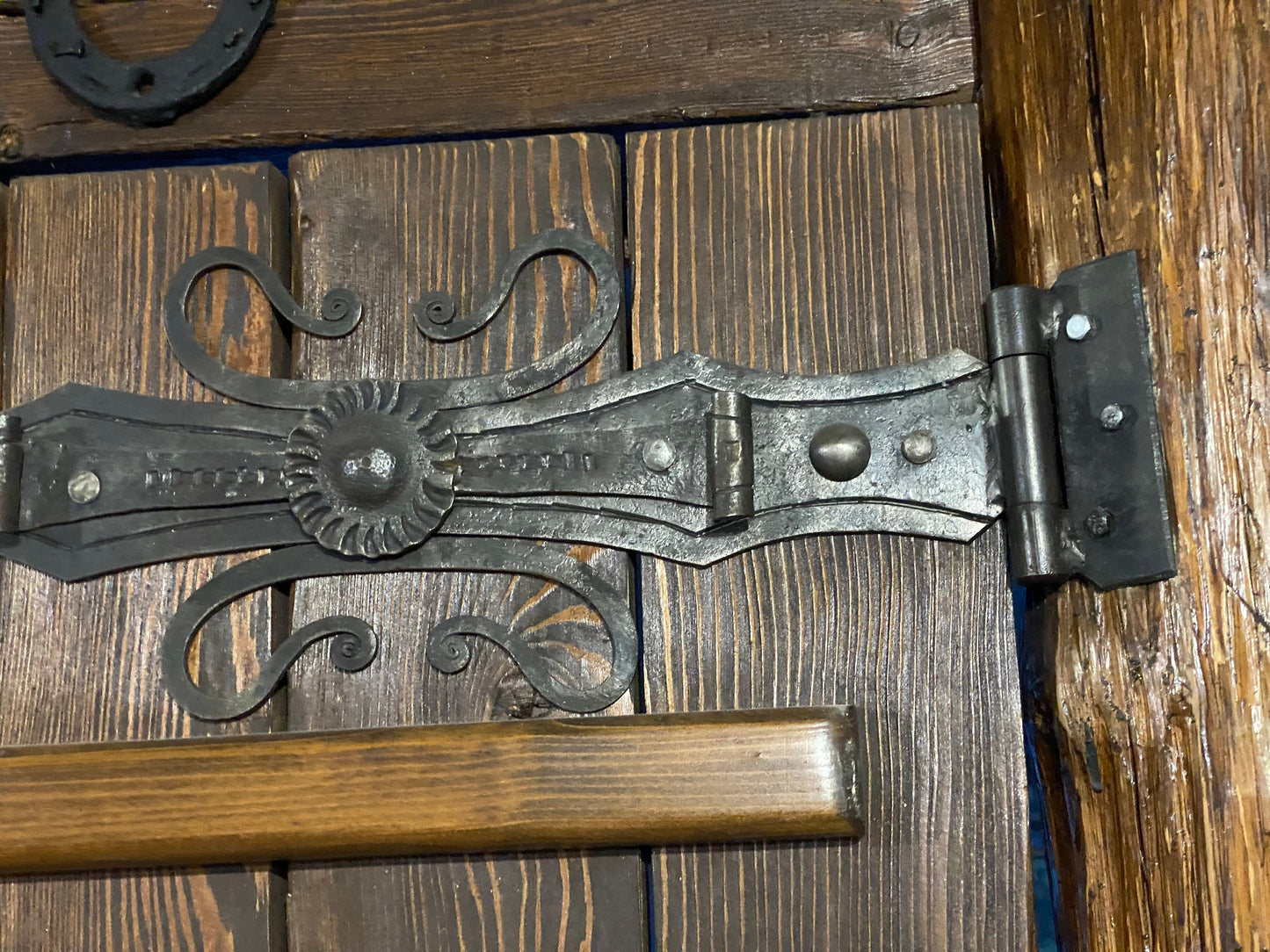 Hinges, strap hinge, latch, lock, hardware, steel gift, Fathers Day, birthday gift, 6th anniversary, moving gift, Christmas, gate, wicket