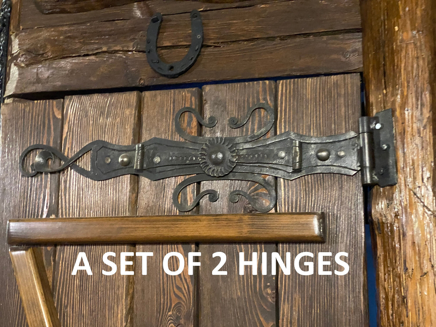 Hinges, strap hinge, latch, lock, hardware, steel gift, Fathers Day, birthday gift, 6th anniversary, moving gift, Christmas, gate, wicket