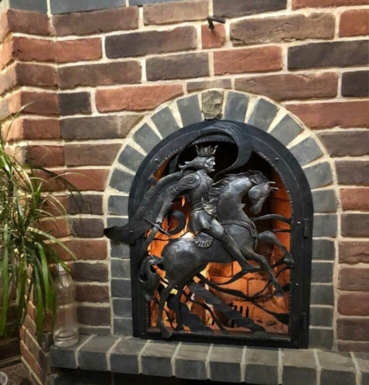 Fireplace door, oven, fireplace screen, fireplace grate, fire poker, fireplace accessory, Christmas gift, fireplace mantle, fireplace