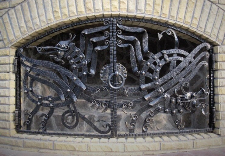Fireplace door, oven, fireplace screen, fire poker, party gift, gift for dad, groomsmen, groom, Christmas gift, new house, fireplace,wedding