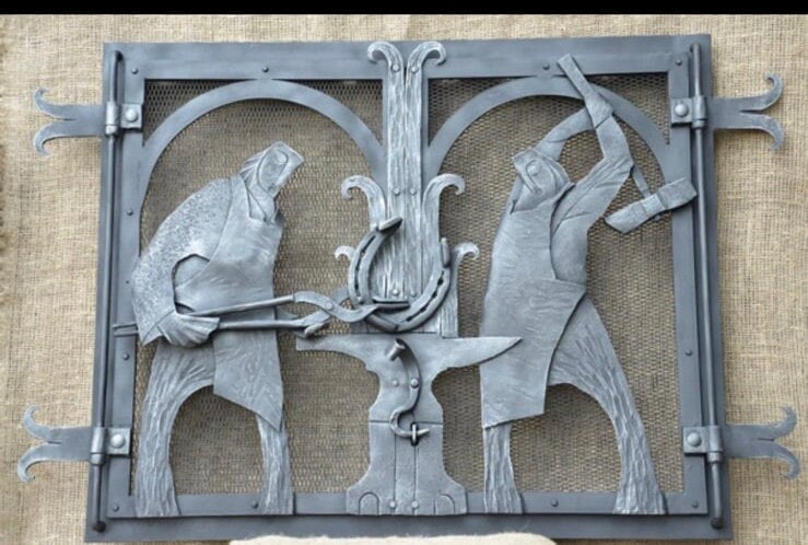 Fireplace door, oven, groomsmen, groom, mens gift, medieval, antique, Celtic, blacksmith, Christmas, new home, fireplace,wedding, bridesmaid