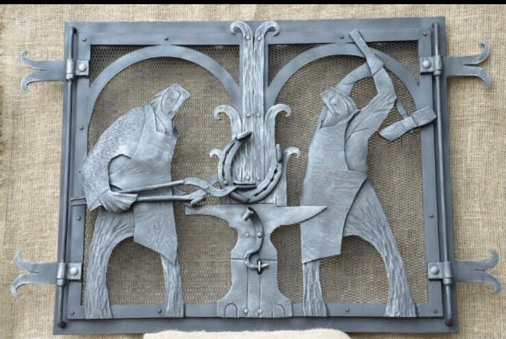 Fireplace door, oven, groomsmen, groom, mens gift, medieval, antique, Celtic, blacksmith, Christmas, new home, fireplace,wedding, bridesmaid