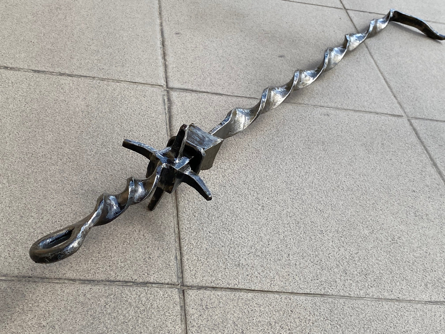 Fire poker, fireplace, daddy gift, firewood holder, fire pit, iron gift, 6th anniversary, anniversary gift, birthday, Christmas, Fathers Day