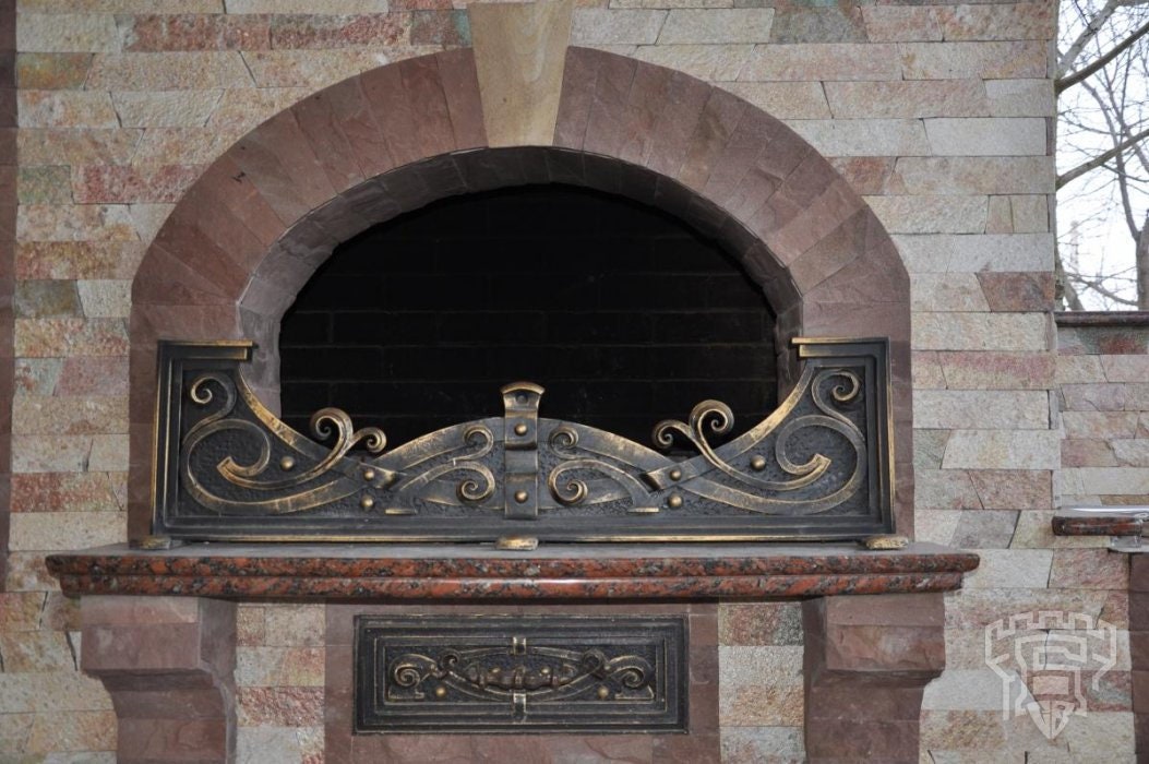 Fireplace decor, castle, medieval, steel gift, firewood holder, iron anniversary, 6th anniversary, fireplace, fire poker, Christmas,birthday