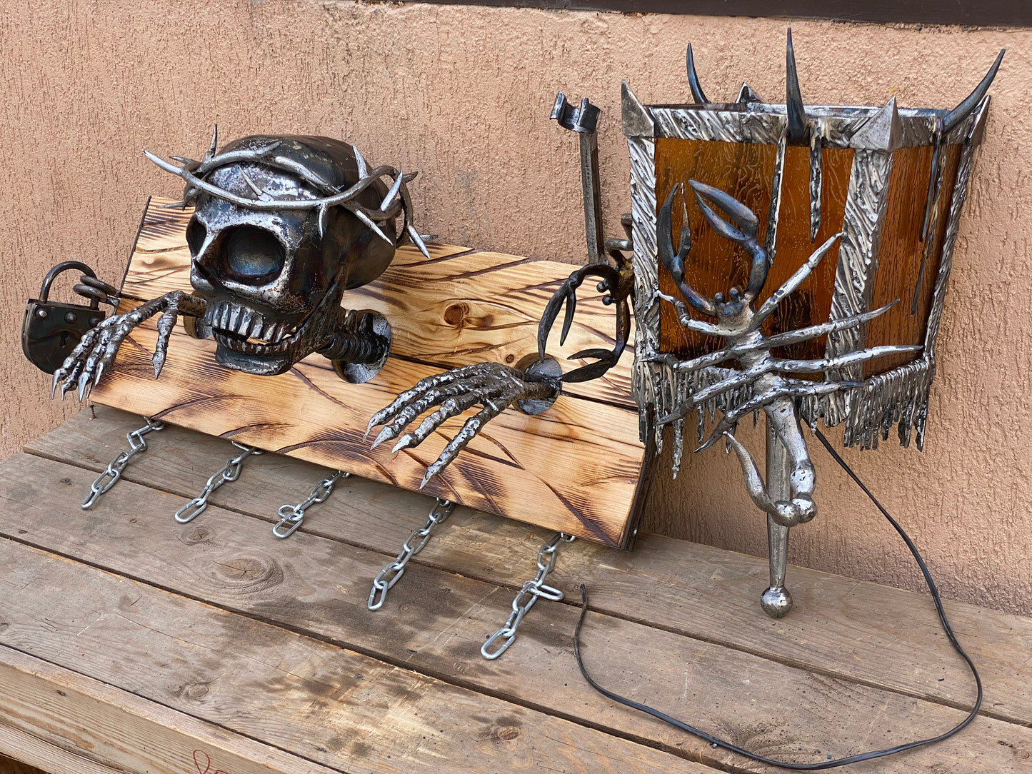 Wall lamp, scorpion, wall sconce, Halloween, birthday, Christmas, skull, grave, cemetry, coffin, military, crematorium, grief, funeral