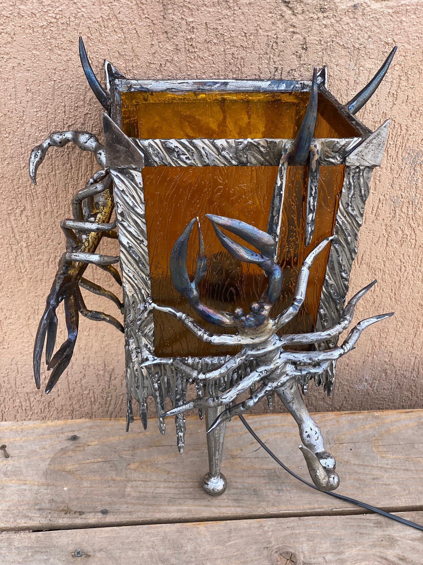 Wall lamp, scorpion, wall sconce, Halloween, birthday, Christmas, skull, grave, cemetry, coffin, military, crematorium, grief, funeral