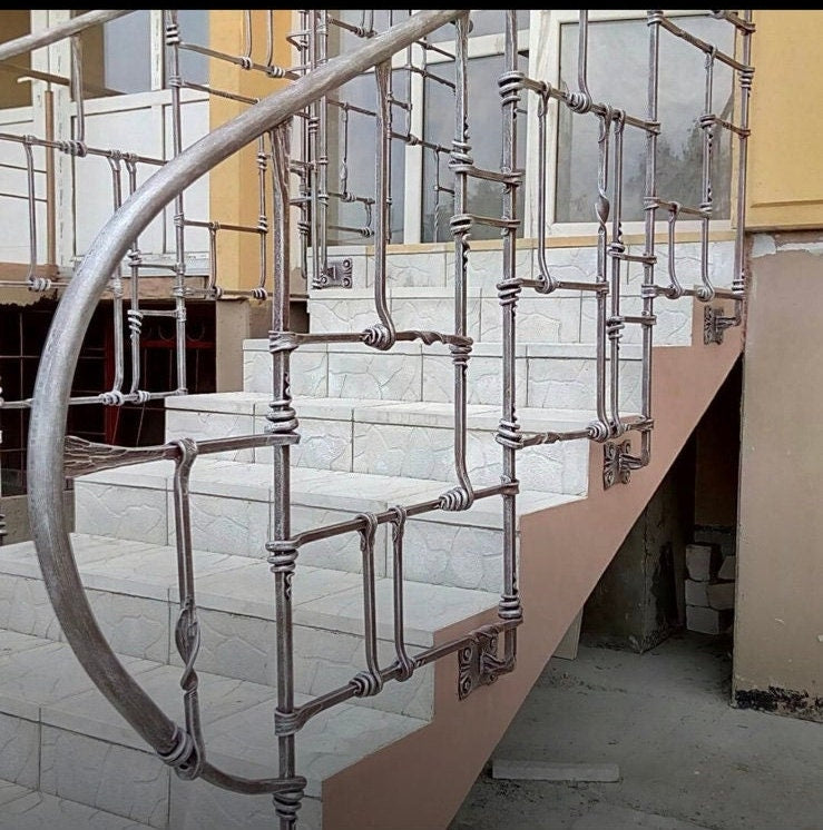 Stair railing, balcony decor, privacy screen, railing, handrail, wedding, 6th anniversary, steel gift, terrace, Christmas, retirement, dad