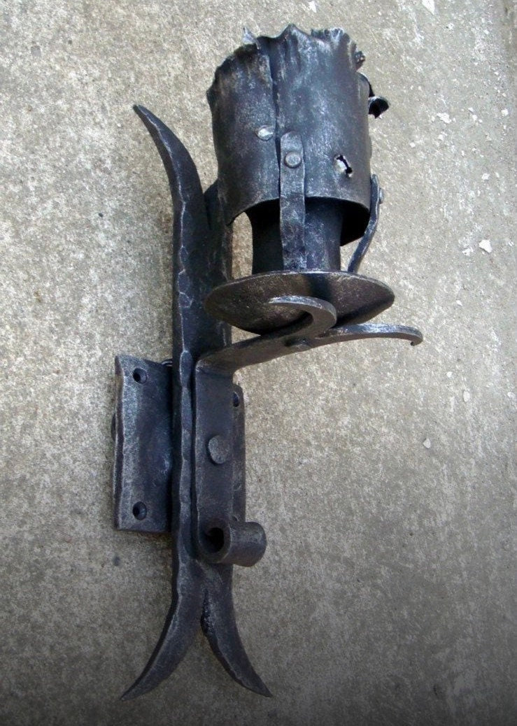 Medieval sconce, medieval lantern, Middle Ages, wall sconce, torch, viking, wall lamp, castle, antique, vintage, birthday, anniversary,daddy