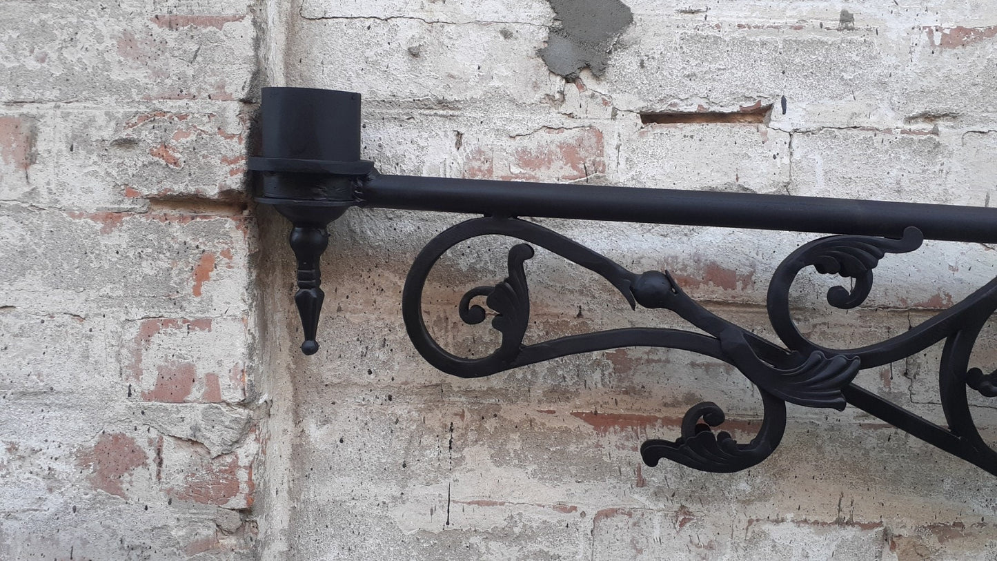 Lamp bracket, bracket, scroll, sign bracket, hand forged bracket, plant hanger, hook, wall hook, Christmas, restaurant, birthday, iron gift