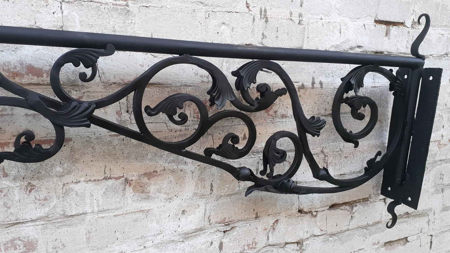 Lamp bracket, bracket, scroll, sign bracket, hand forged bracket, plant hanger, hook, wall hook, Christmas, restaurant, birthday, iron gift