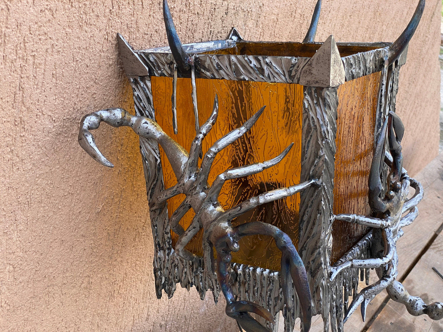 Wall lamp, scorpion, wall sconce, Halloween, birthday, Christmas, skull, grave, cemetry, coffin, military, crematorium, grief, funeral