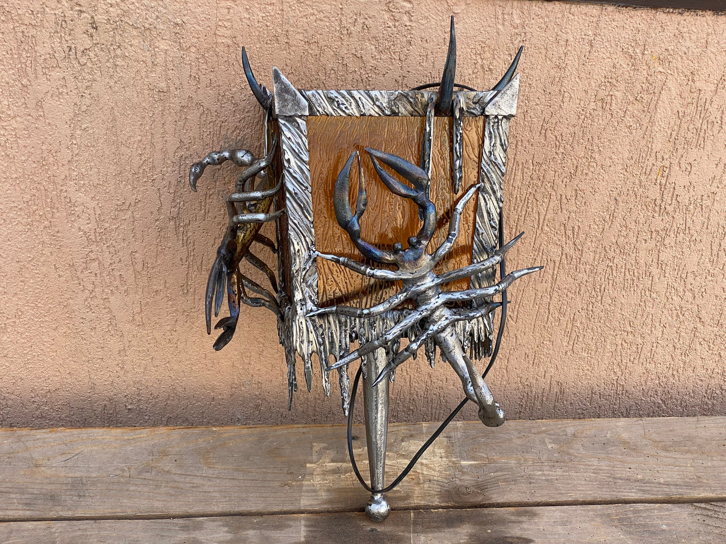 Wall lamp, scorpion, wall sconce, Halloween, birthday, Christmas, skull, grave, cemetry, coffin, military, crematorium, grief, funeral