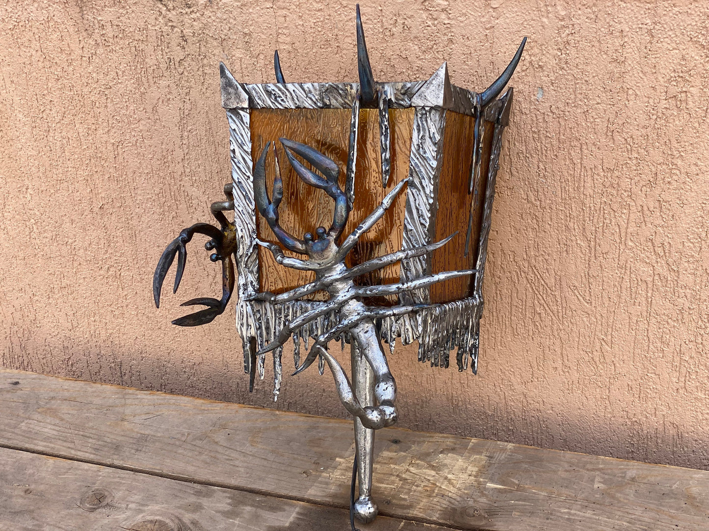 Wall lamp, scorpion, wall sconce, Halloween, birthday, Christmas, skull, grave, cemetry, coffin, military, crematorium, grief, funeral