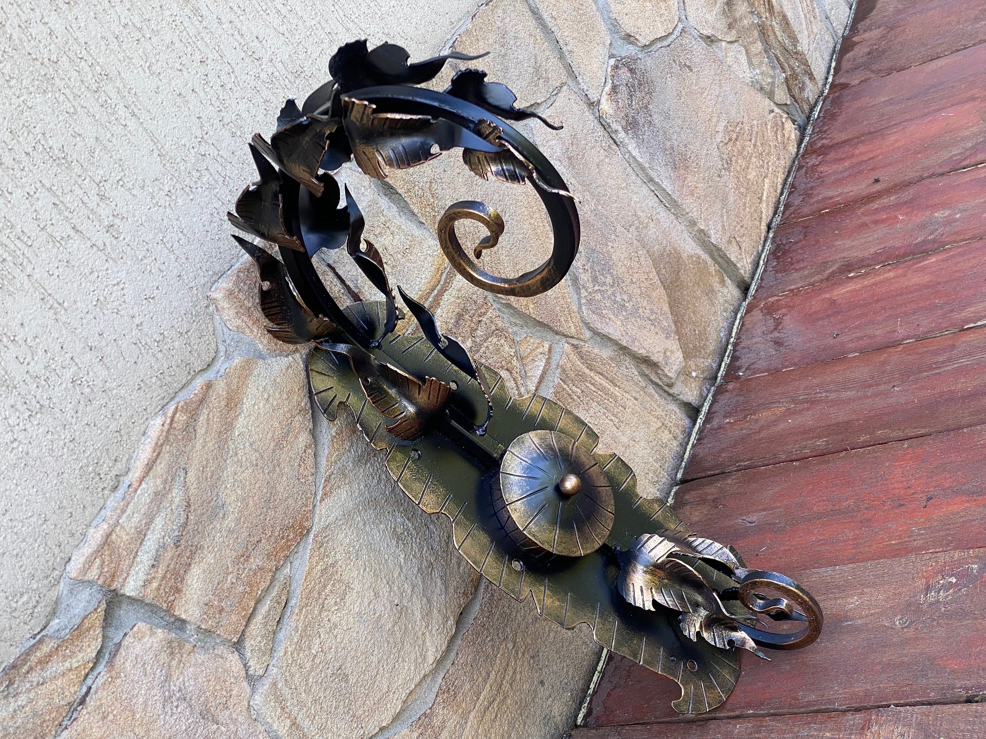 Planter hook, hook, wall hook, leaves, plant hanger, hanger, plant holder, 6th anniversary gift, flowerpot, iron gift, birthday, Mothers Day