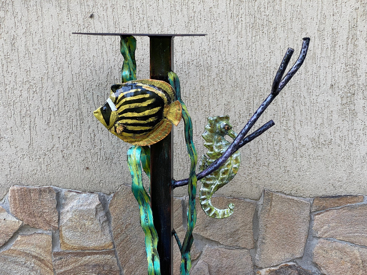 Mailbox, mail box, nautical decor, coastal decor, steel gift, manatee, seahorse, starfish, fish, house number sign, birthday, Christmas