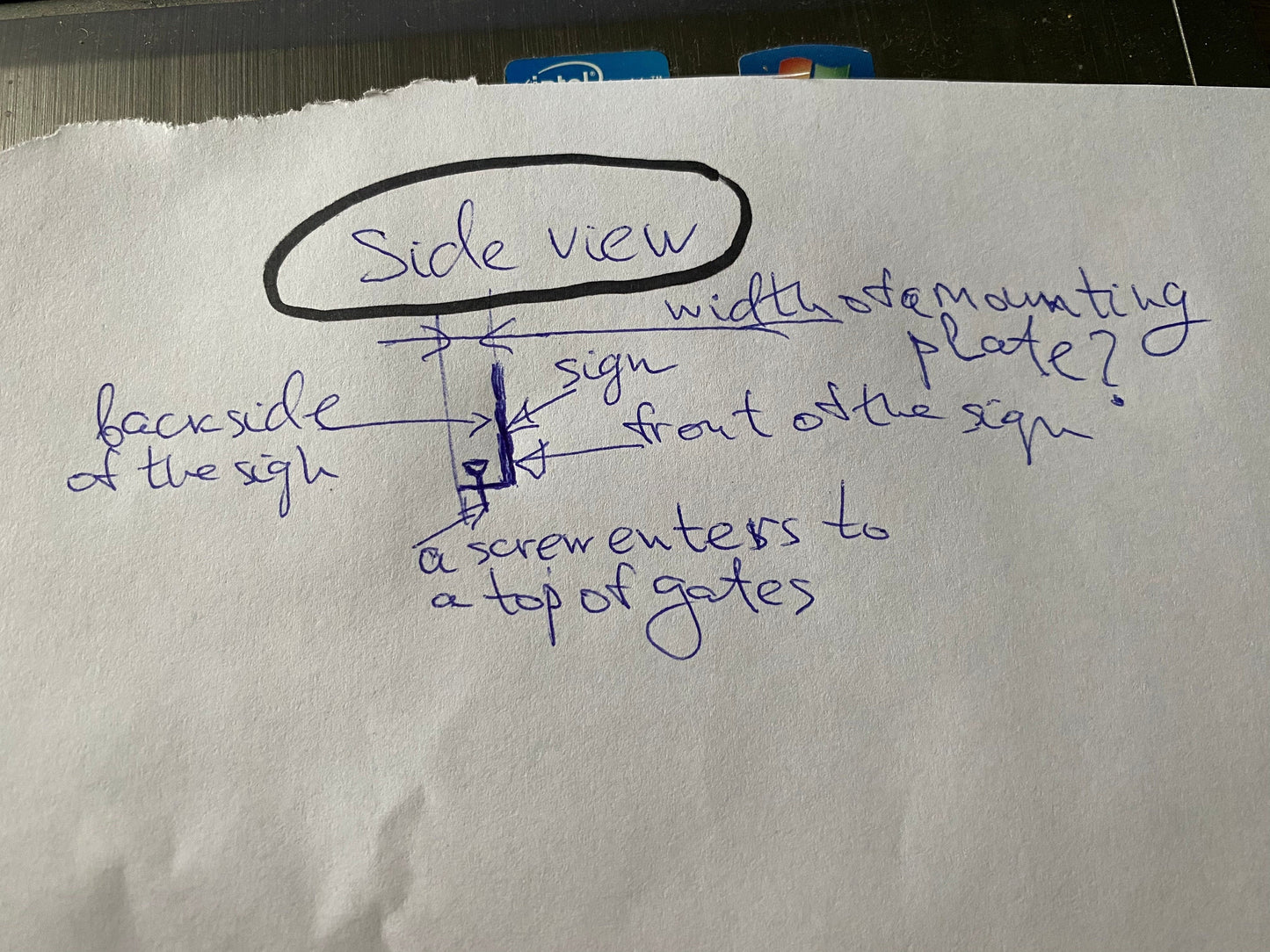 Custom listing for Alison (part 1): steel letters with scrolls as a sign to be placed on a gate