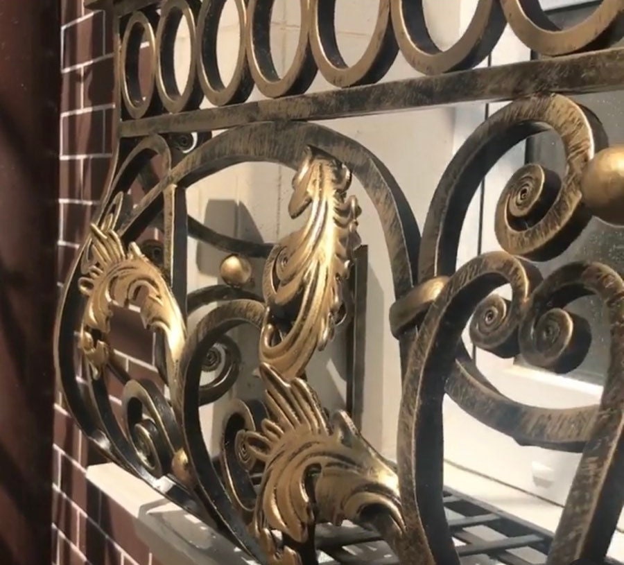 Window guard, metal panel, window grille, plant holder, iron gift, Mothers Day, steel gift, guard, anniversary, new home, Christmas, grandma