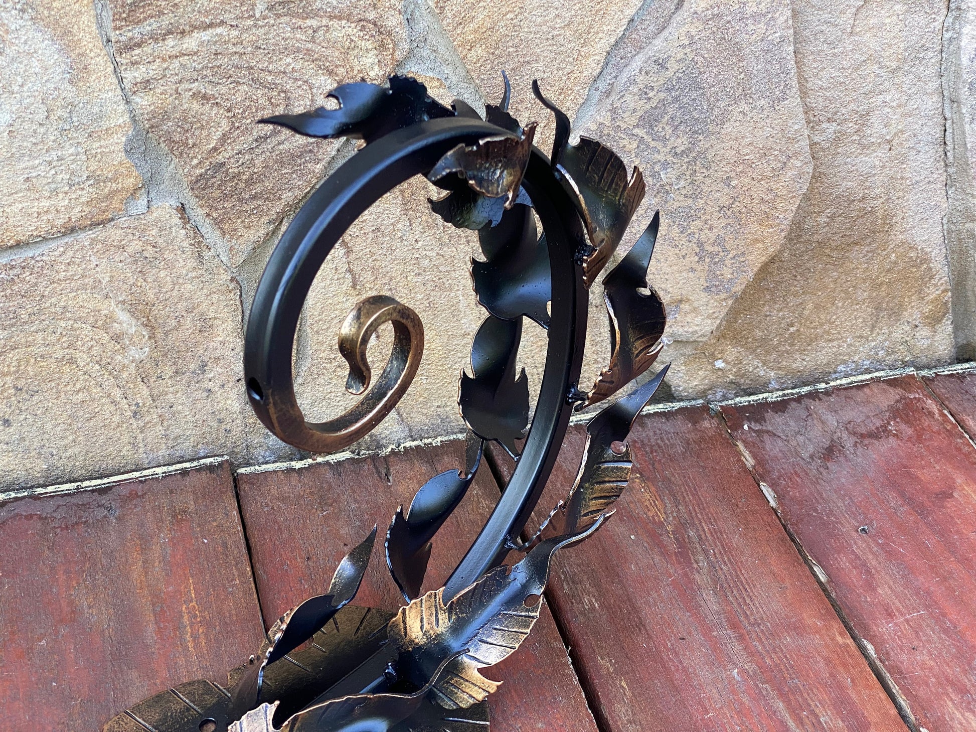 Planter hook, hook, wall hook, leaves, plant hanger, hanger, plant holder, 6th anniversary gift, flowerpot, iron gift, birthday, Mothers Day