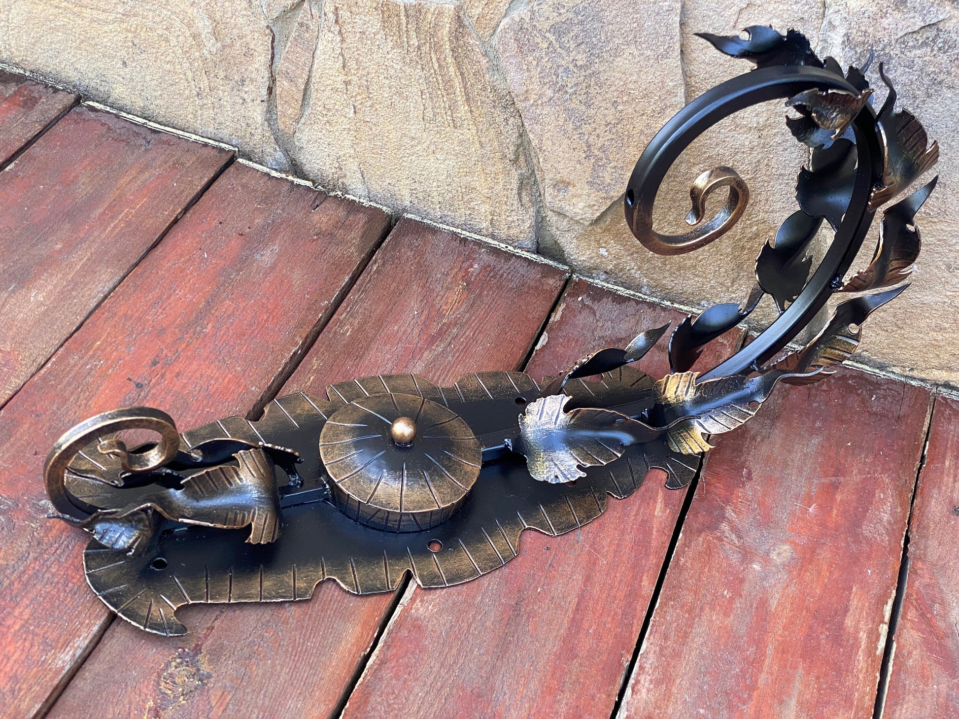 Planter hook, hook, wall hook, leaves, plant hanger, hanger, plant holder, 6th anniversary gift, flowerpot, iron gift, birthday, Mothers Day