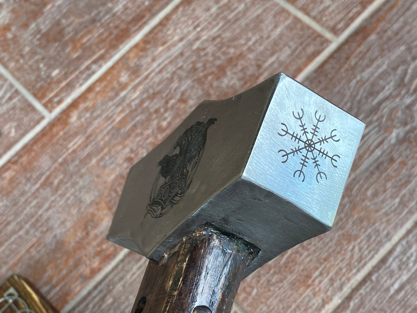 Hammer holder, hammer, viking hammer, mens gift, viking, wooden gift, birthday, Christmas, anniversary, iron gift, steel gift, Fathers Day
