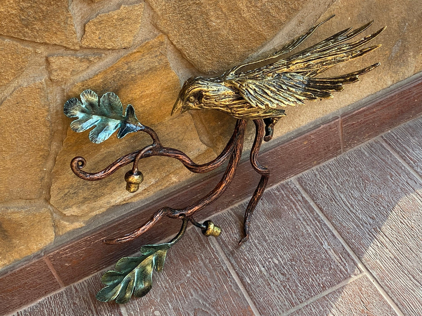 Entryway hook, wall hook, wall hanger, key hook, key holder, hallway, hanger, towel ring, towel hook, kitchen hook, hook, bird, oak, acorn