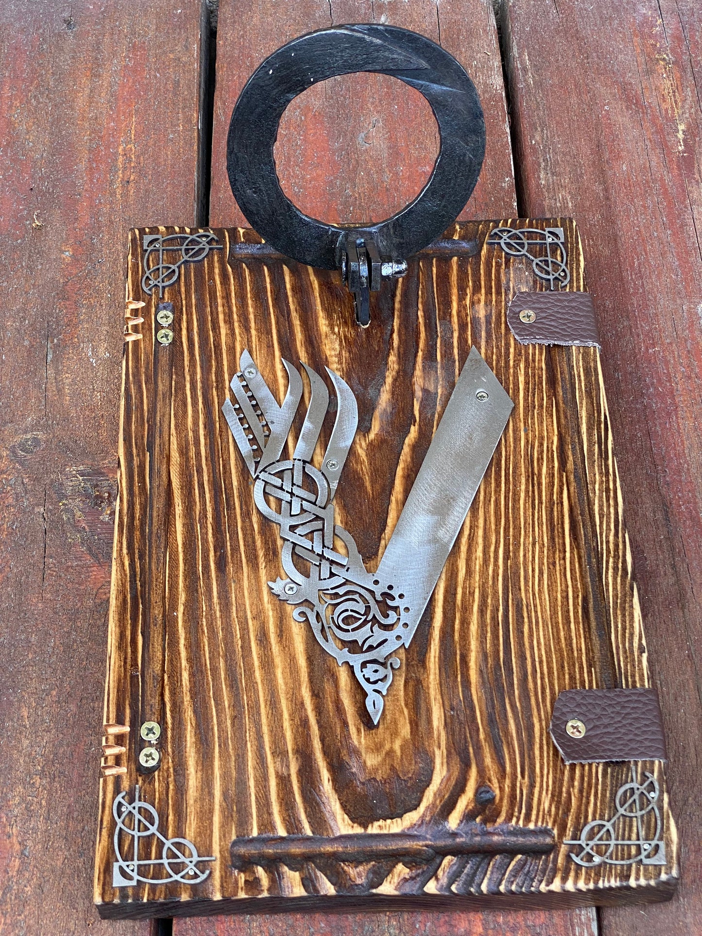 Hammer holder, hammer, viking hammer, mens gift, viking, wooden gift, birthday, Christmas, anniversary, iron gift, steel gift, Fathers Day