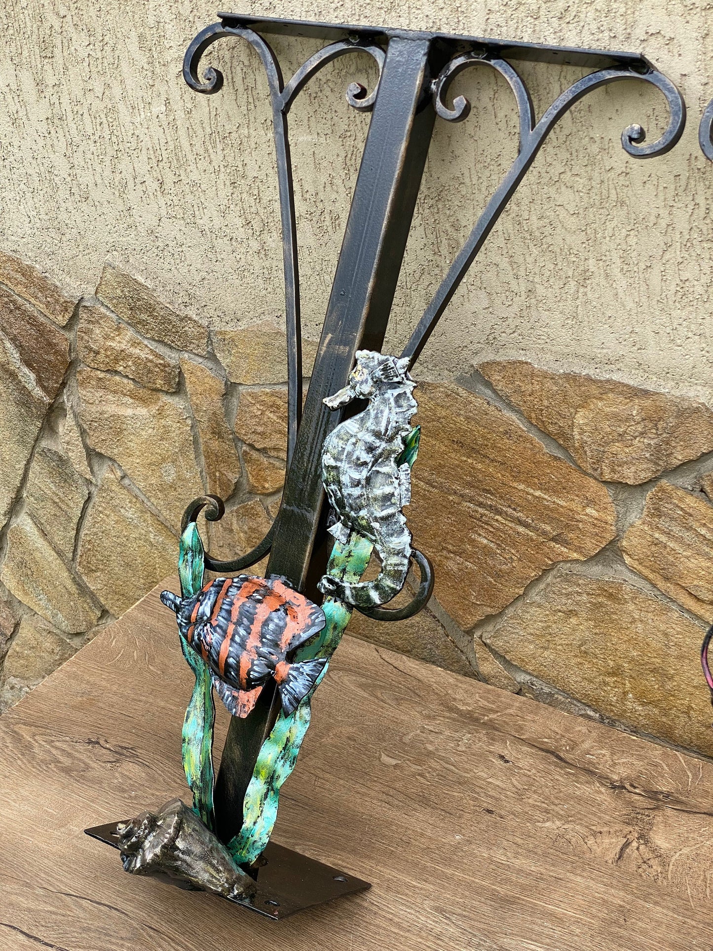 Hand forged fish, coastal decor, beach decor, ocean life, sea lover, ocean lover, diving, fish, sailor, ship, steel gift, iron gift,birthday