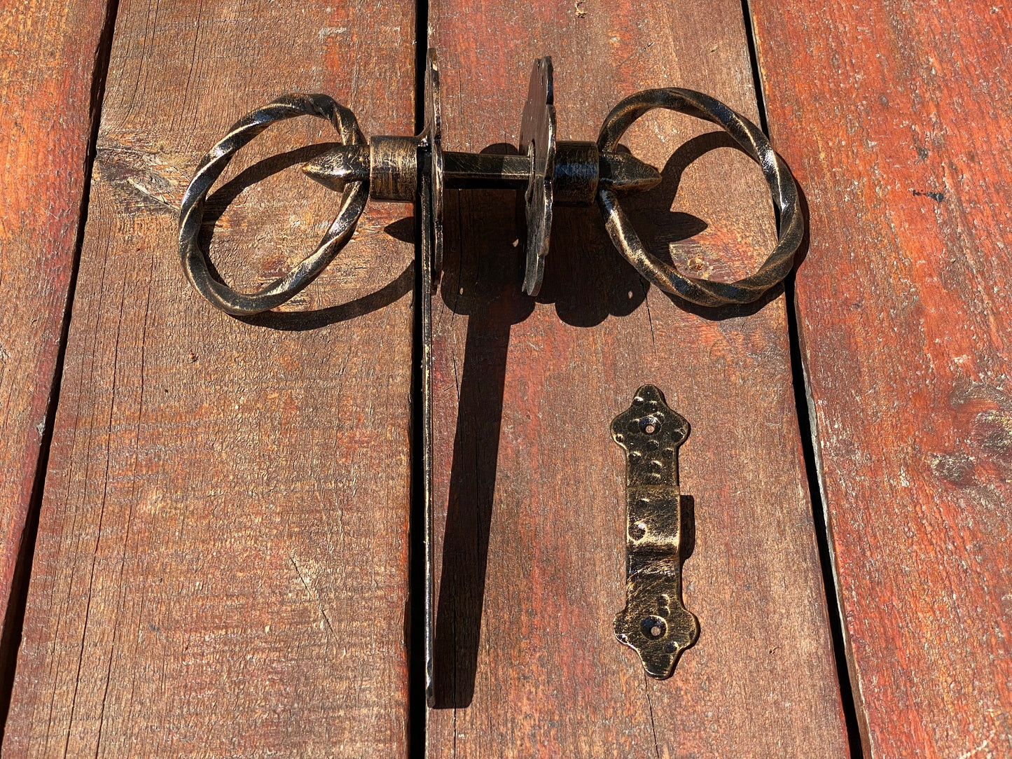 Hinge, latch, gate hardware, door hardware, door handle, blacksmith, medieval, garden, yard, Christmas, DIY, anniversary, midcentury, nail