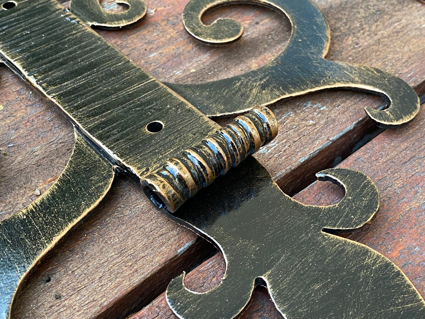 Hinge, medieval, rustic, window grille, gate, strap hinge, door, hardware, antique, renovation, Christmas, birthday, anniversary, rivet