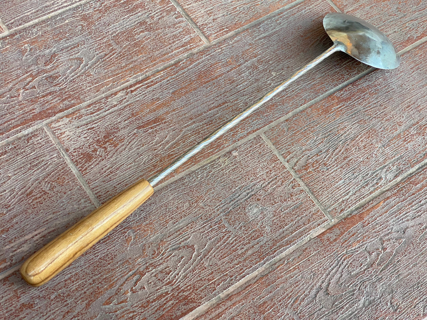 Paella spoon, paella skimmer spoon, spoon, cutlery, hand forged spoon, middle ages, BBQ gifts, flatware, Christmas, birthday, anniversary