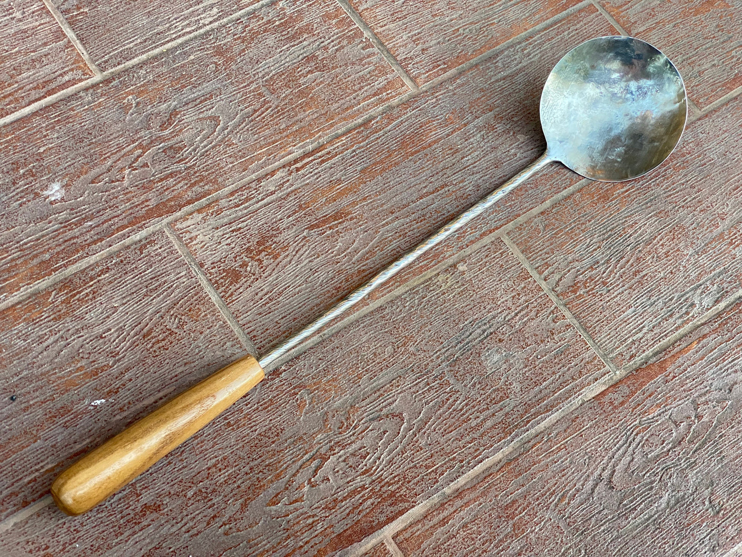 Paella spoon, paella skimmer spoon, spoon, cutlery, hand forged spoon, middle ages, BBQ gifts, flatware, Christmas, birthday, anniversary