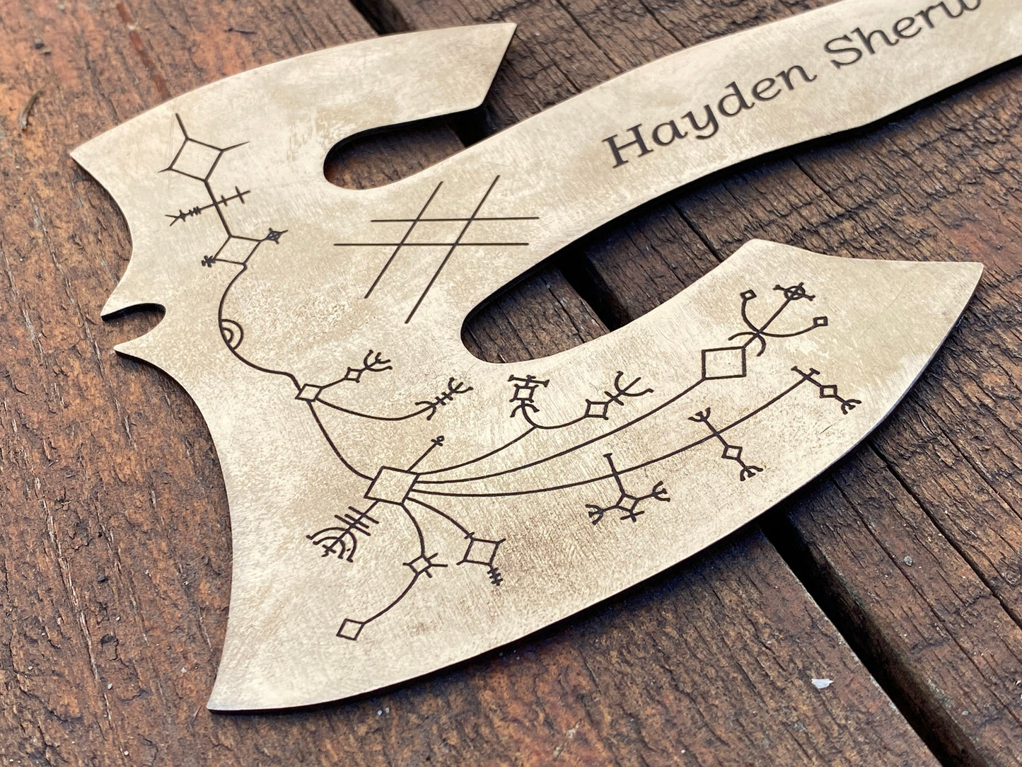 Bookmark, book mark, cosplay, cosplay axe, personalized bookmark, engraved bookmark, customized bookmark, book lover gift, anniversary, axe