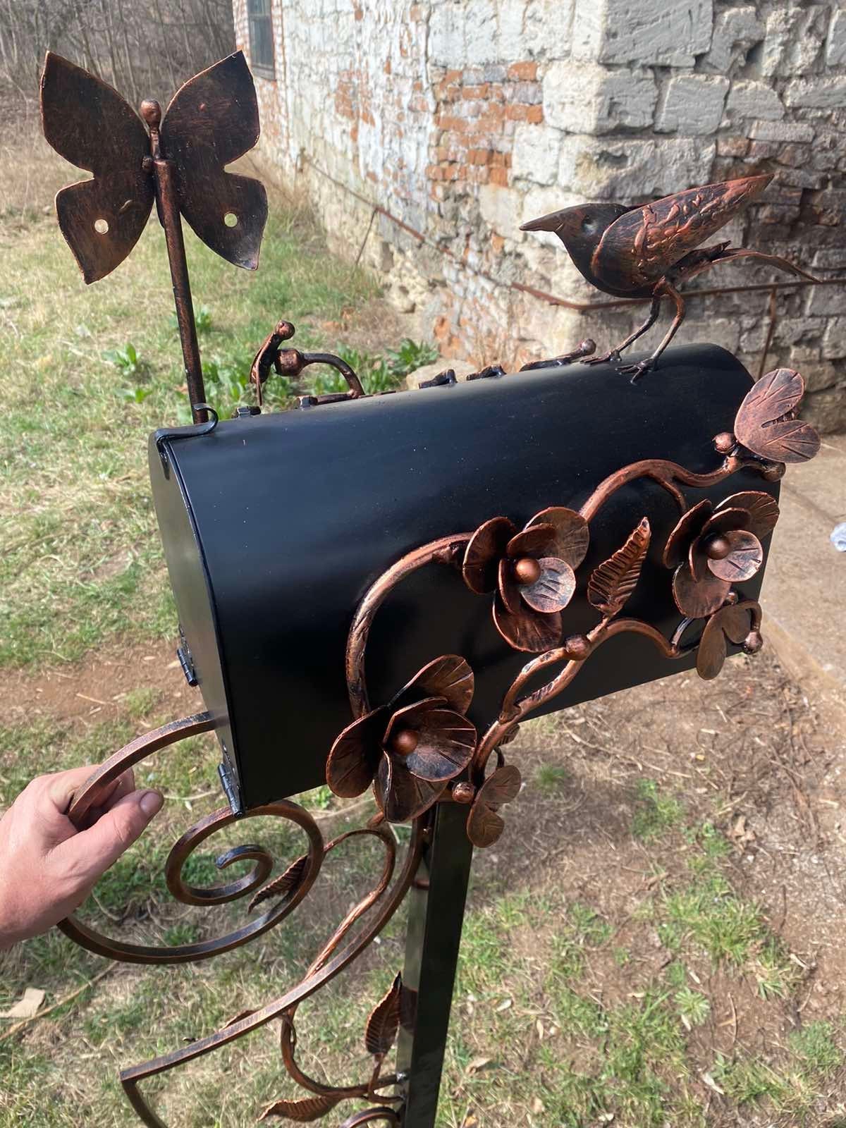 Mailbox, house numbers, mail box, bird, new home, postman, wedding, Christmas, Mothers Day, iron gift, iron anniversary, graduation gift
