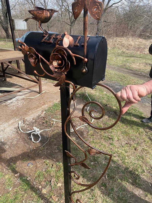 Mailbox, house numbers, mail box, bird, new home, postman, wedding, Christmas, Mothers Day, iron gift, iron anniversary, graduation gift