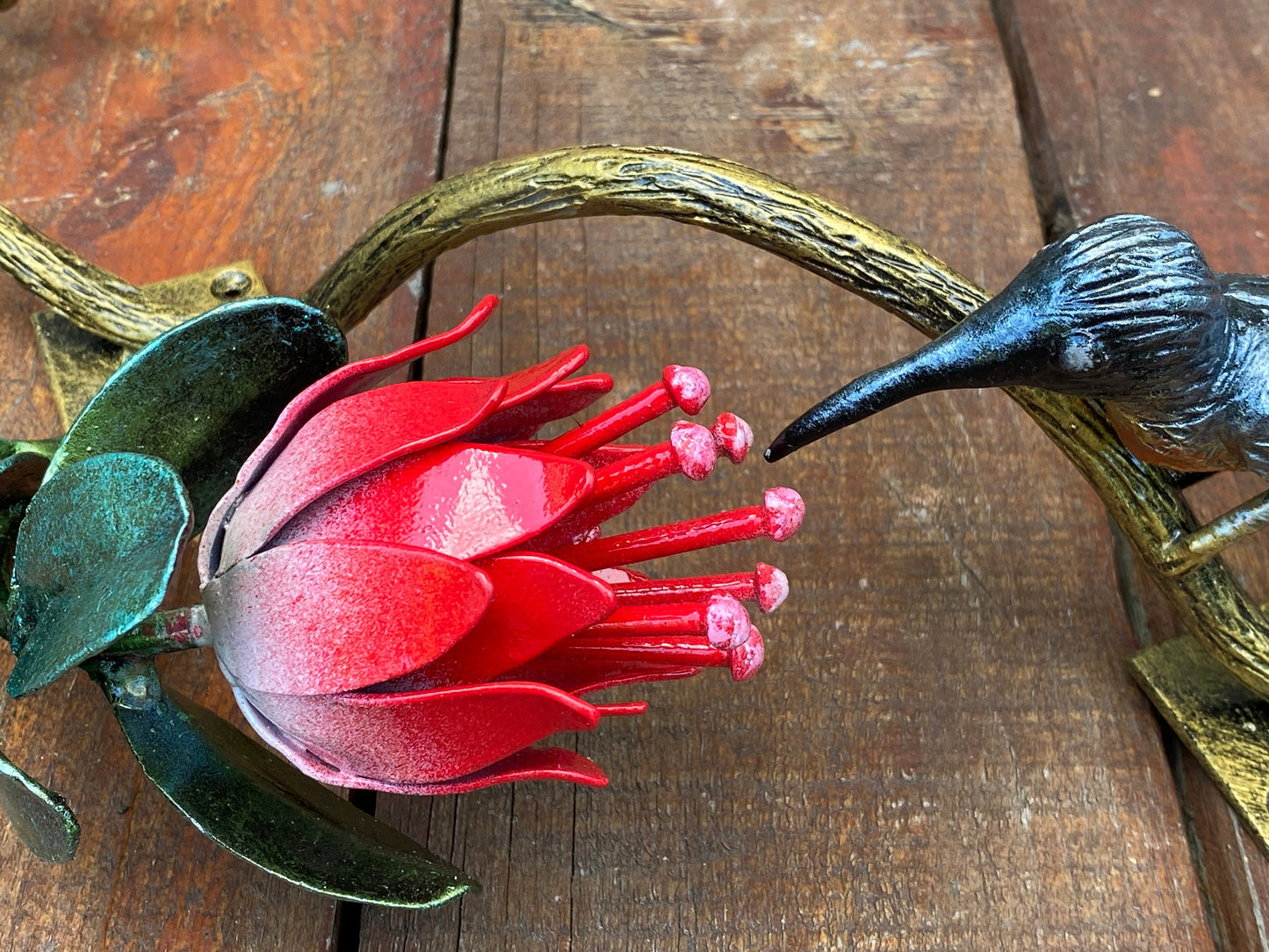 Door handle, bird, flower, South Africa, door pull, Christmas, birthday, nature,Mothers Day,anniversary,house renovation,iron gift,barn pull