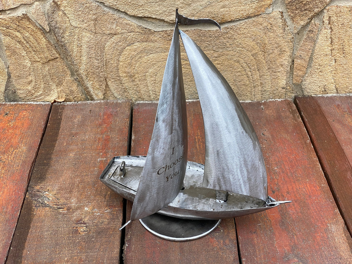 Ship, sail, iron anniversary, hand forged ship, iron ship, iron gift, vessel, boat, viking, drakkar, Christmas, ocean, sea, steel gift