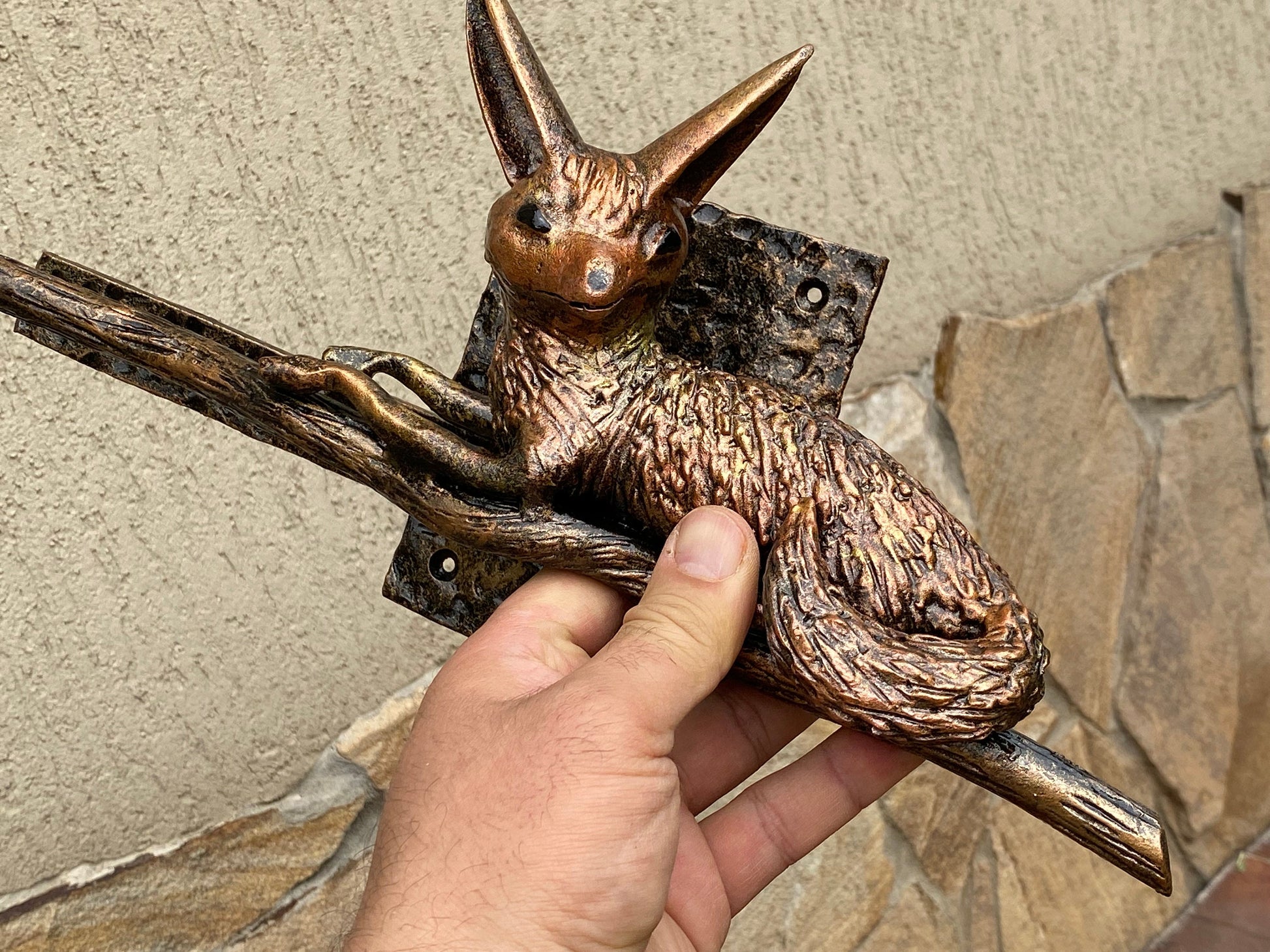 Latch, door latch, fox, rabbit, nature, birthday, door handle, gate latch, gate lock, door lock, Christmas, lock, barn, forest, animal, zoo