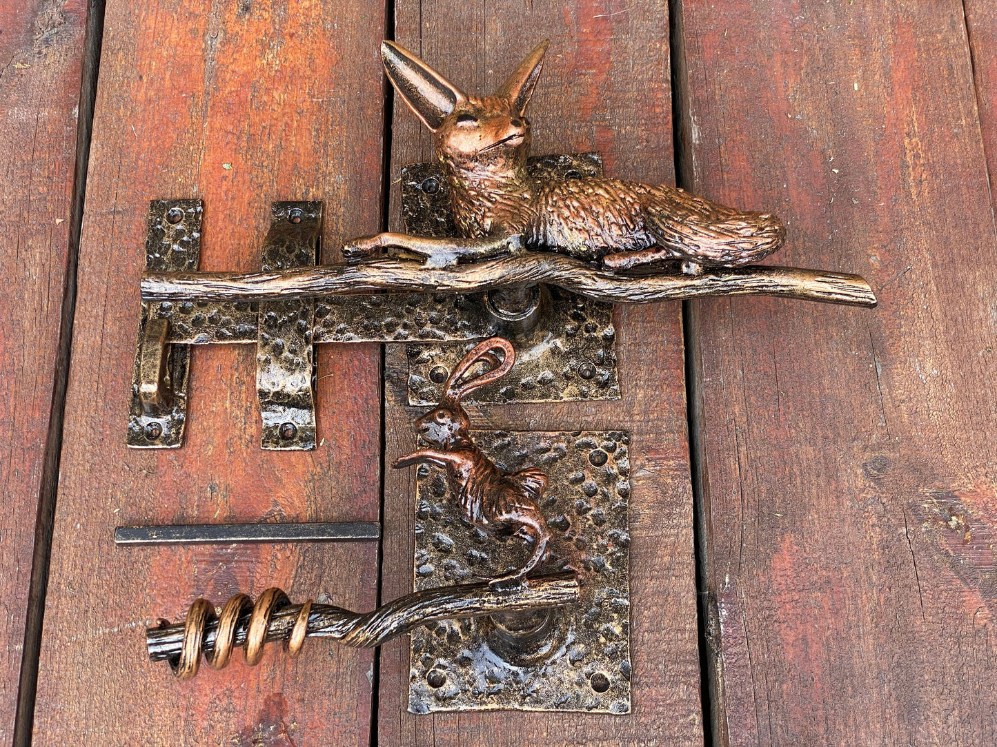 Latch, door latch, fox, rabbit, nature, birthday, door handle, gate latch, gate lock, door lock, Christmas, lock, barn, forest, animal, zoo